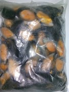 Мидии голубые 40/60 в половинках раковин варено-мороженные  1 кг